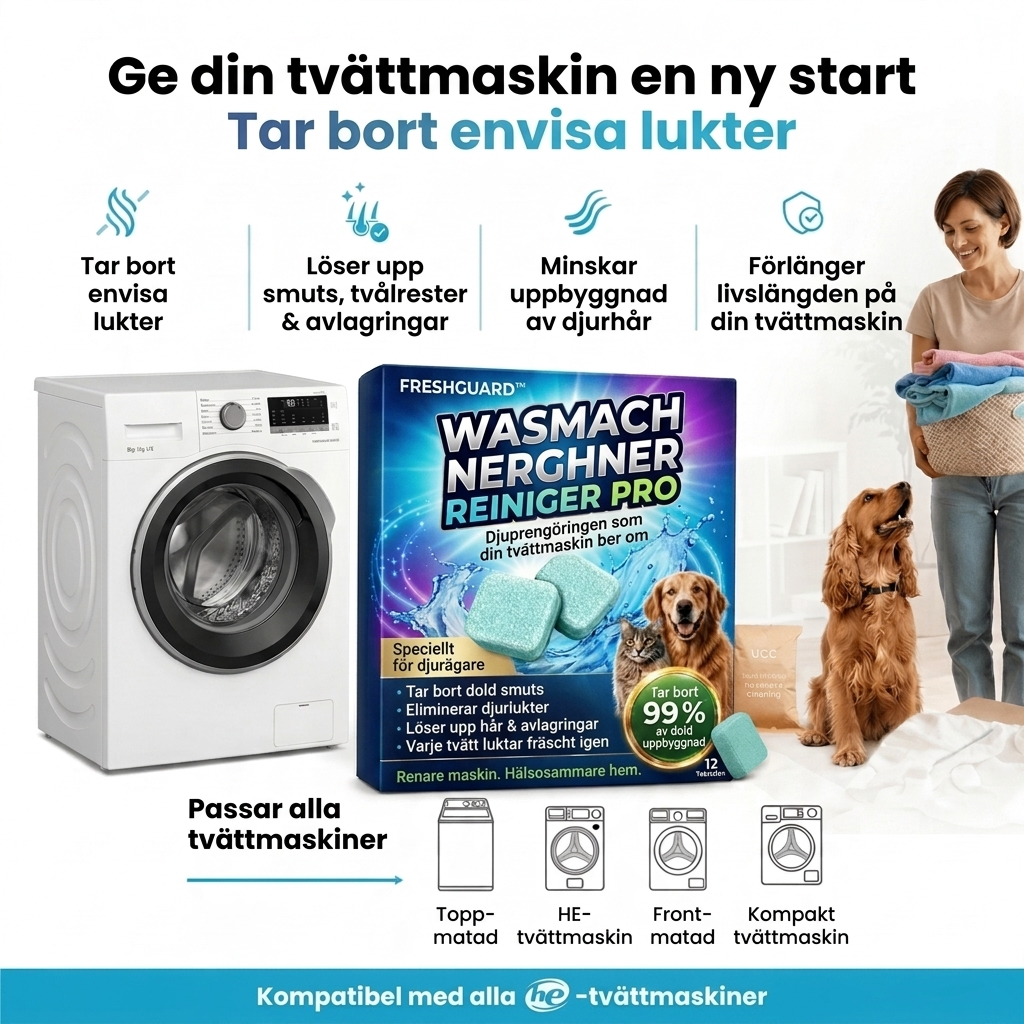FreshGuard™ Professionell tvättmaskinsrengöring